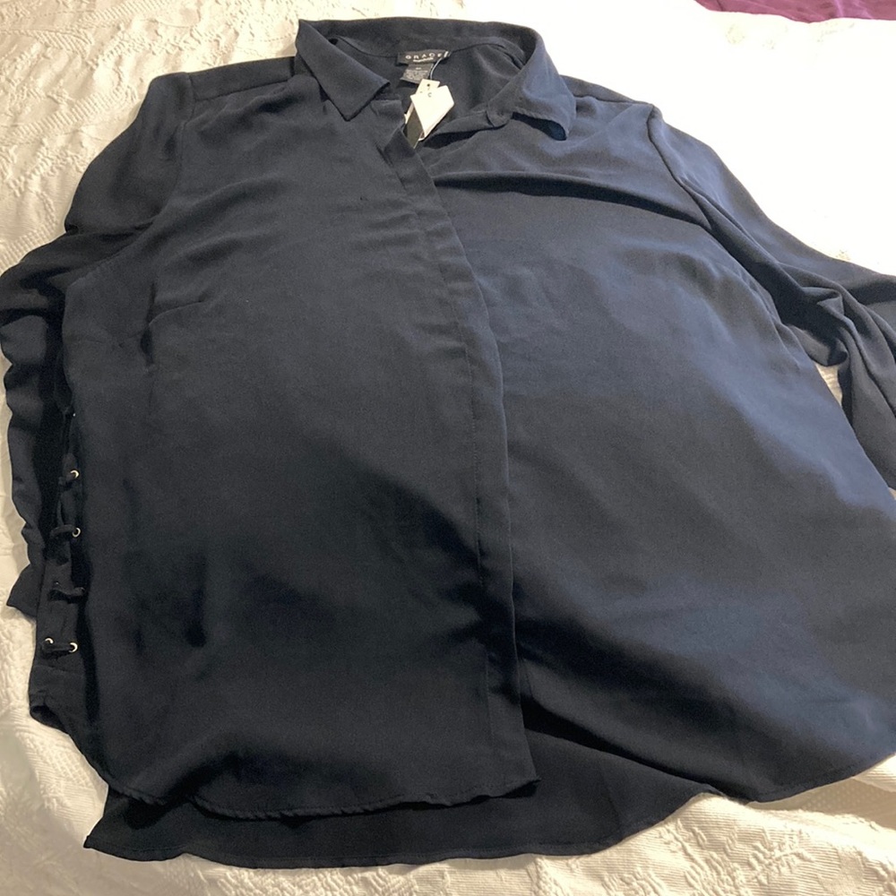 Button down new shirt plus navy